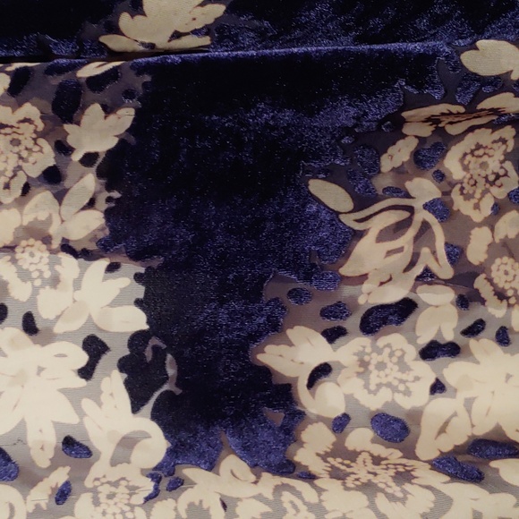 Ladies one size Velvety Blue/Beige Kimono - Picture 3 of 8